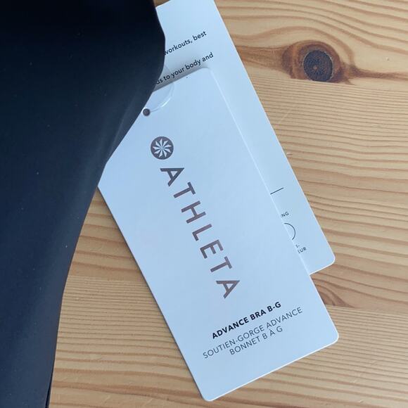 Athleta Advance Sports Bra B-G Black 38F - Picture 4 of 10